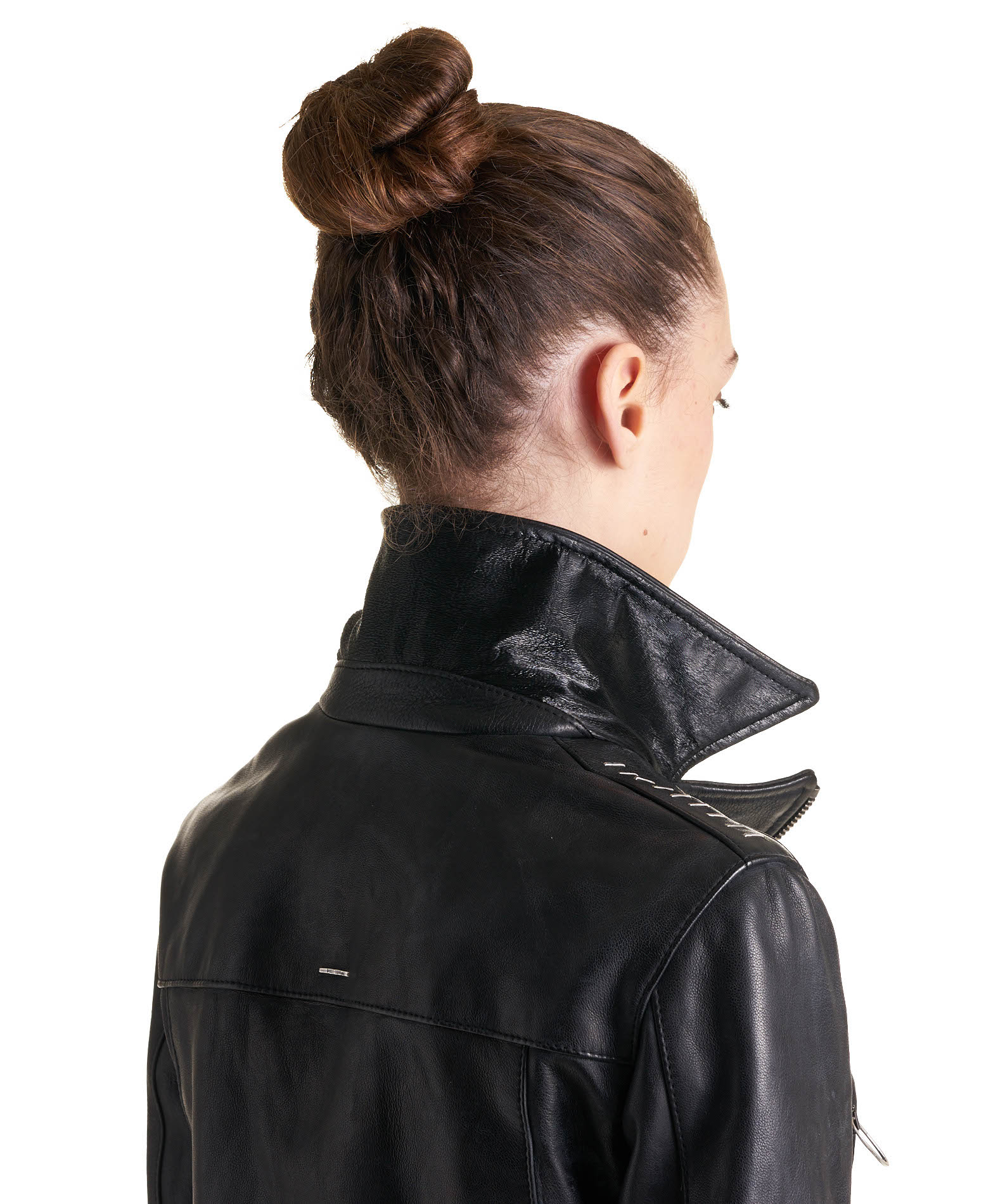 DANIELE BASTA LEATHER AND SILVER JACKET - himba tex